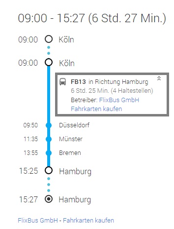 google maps fernbus routenplanung FlixBus