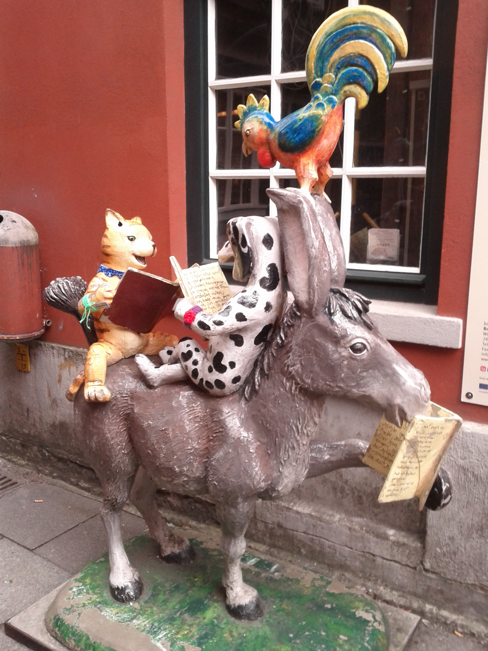 Bremen - Bremer Stadtmusikanten bunt